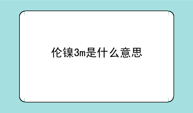 伦镍3m是什么意思