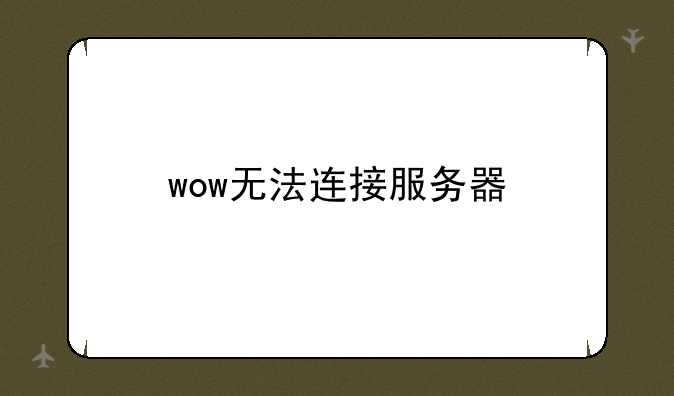 wow无法连接服务器
