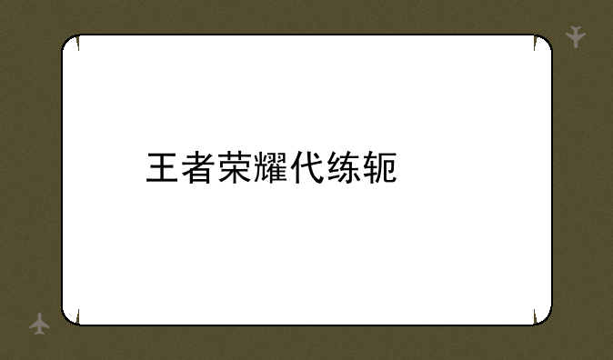 王者荣耀代练软件