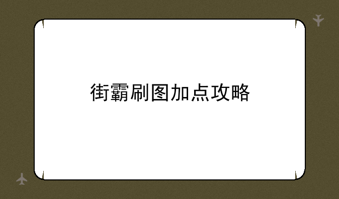 街霸刷图加点攻略