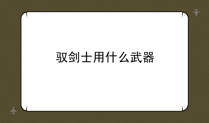驭剑士用什么武器