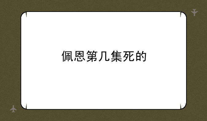 佩恩第几集死的