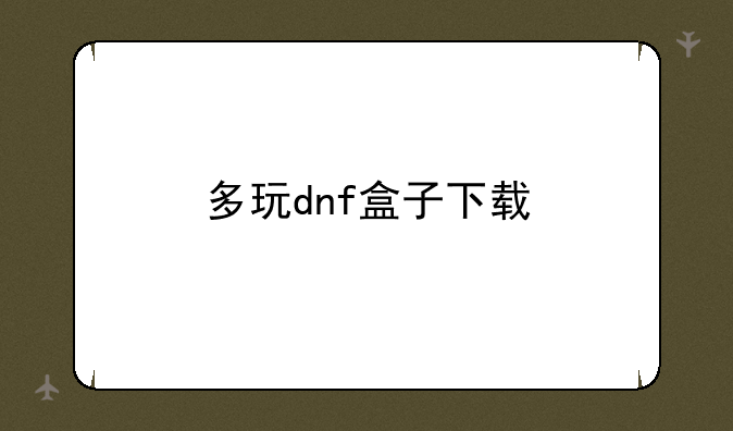 多玩dnf盒子下载