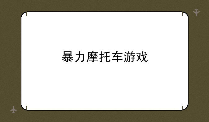 暴力摩托车游戏