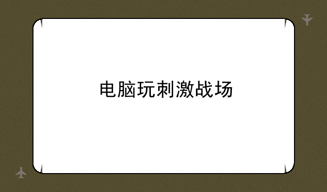 电脑玩刺激战场