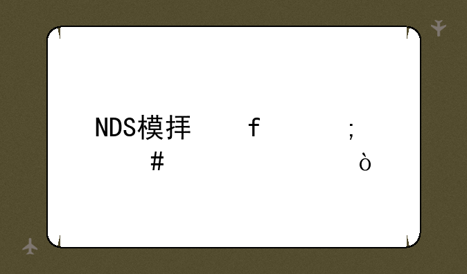 NDS模拟器怎么设置？