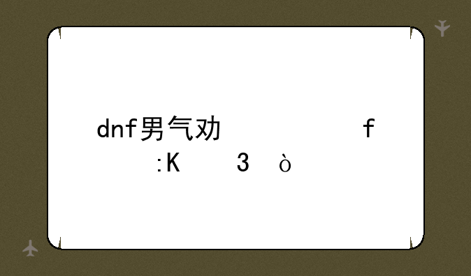 dnf男气功武器排行？
