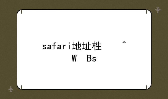 safari地址栏无法搜索