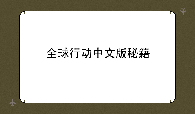 全球行动中文版秘籍