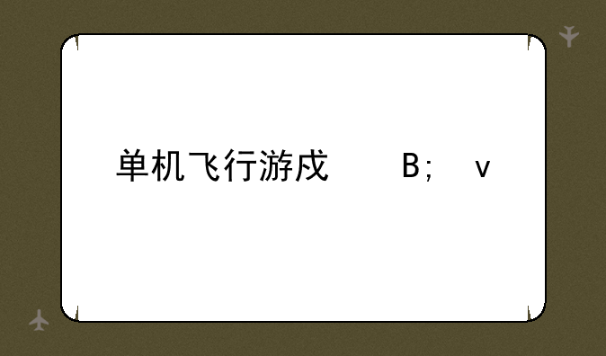 单机飞行游戏后面带