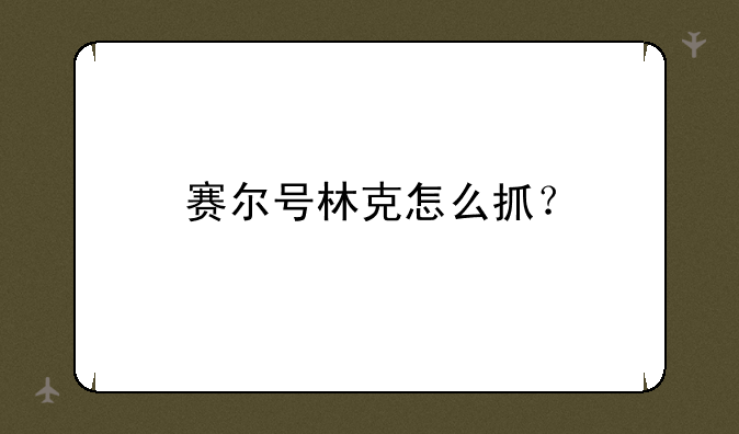 赛尔号林克怎么抓？