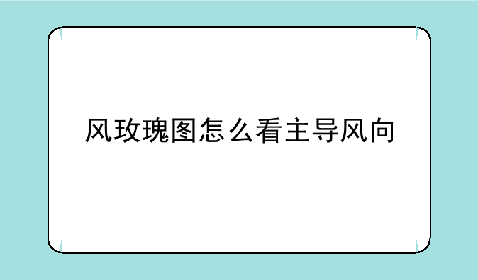 风玫瑰图怎么看主导风向