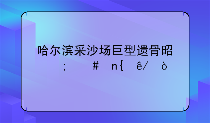哈尔滨采沙场巨型遗骨是怎么回事？