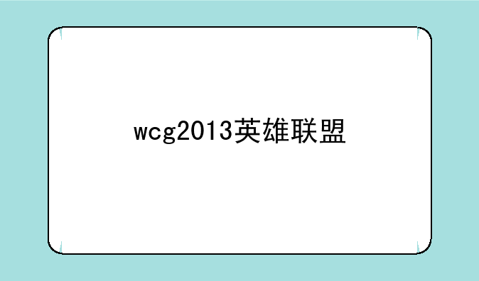 wcg2013英雄联盟