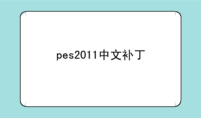 pes2011中文补丁