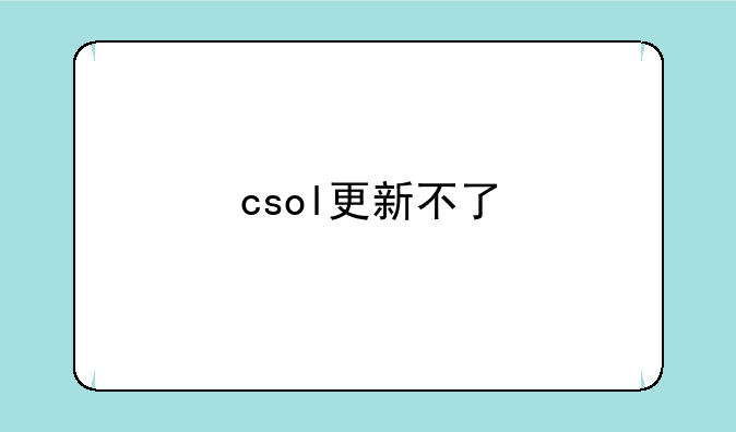 csol更新不了