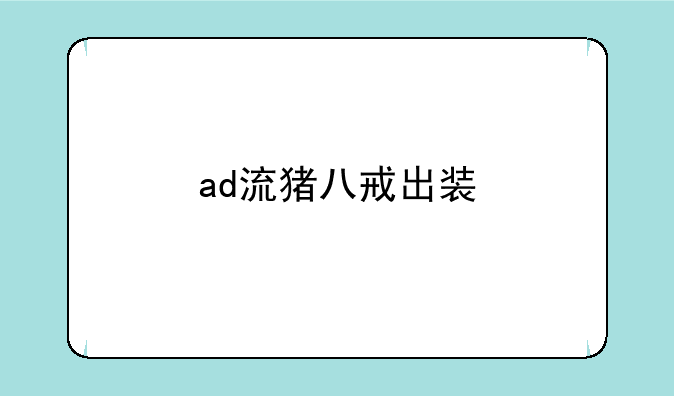 ad流猪八戒出装