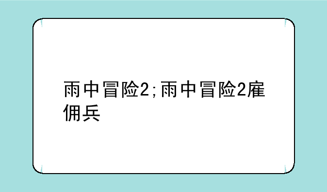 雨中冒险2;雨中冒险2雇佣兵
