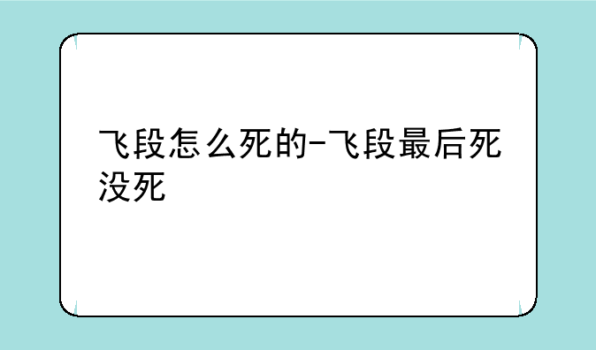飞段怎么死的-飞段最后死没死